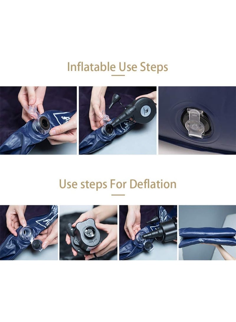 Inflatable Lounge Chair Single Size with Ergonomic S-Shaped Design – Thickened Flocked Inflatable Sofa with Strong Bearing Capacity and Anti-Rollover Stability – Portable Comfortable Air Sofa Bed for Balcony Bedroom Living Room Outdoor Camping Relaxation – Soft Breathable Surface Wear Resistant Material – Pink Inflatable Lounger Chair for Reading Resting and Napping - Image 2